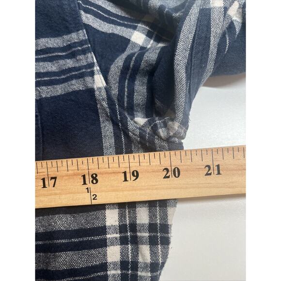 J Crew Flannel Shirt Mens Large‎ Black Check Button Down Elbow Patches Casual - Picture 5 of 8